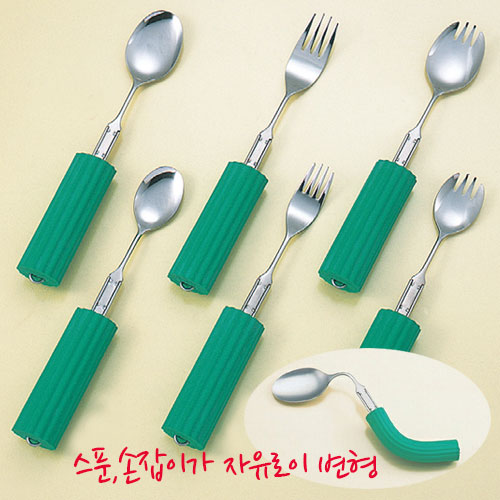 환자용 노인용 스푼 구부러지는 스푼 기능성 숟가락 수저 자유변형 918066