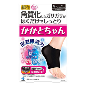 고바야시제약 카카토쨩  발뒤꿈치 보습 수면용 발뒤꿈치 양말 S-M / M-L사이즈 중 선택 1켤레(2매입)