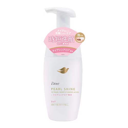 도브 펄샤인 3in1 투명 윤광 피부 거품 클렌징폼 170mL (펌프형)