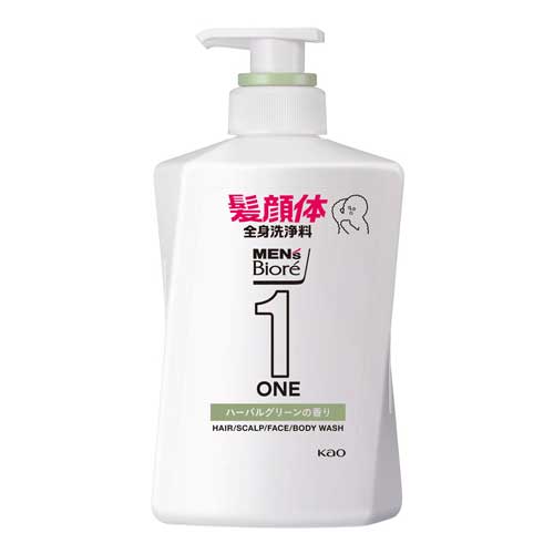 맨즈 비오레 ONE 올인원 전신 클렌저 허벌그린향 480ml