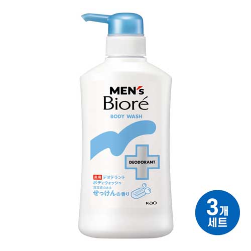맨즈 비오레 데오드란트 바디워시 비누향 420ml3개세트