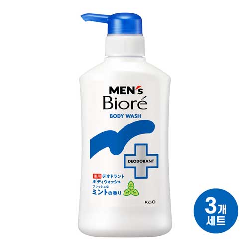맨즈 비오레 데오드란트 바디워시 민트향 420ml3개세트