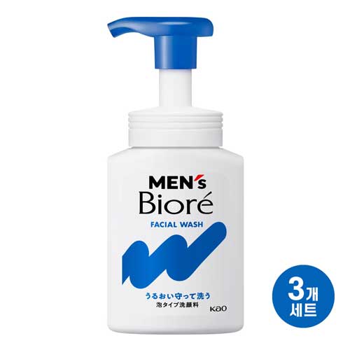 맨즈 비오레 거품형 폼클렌징 150ml3개세트