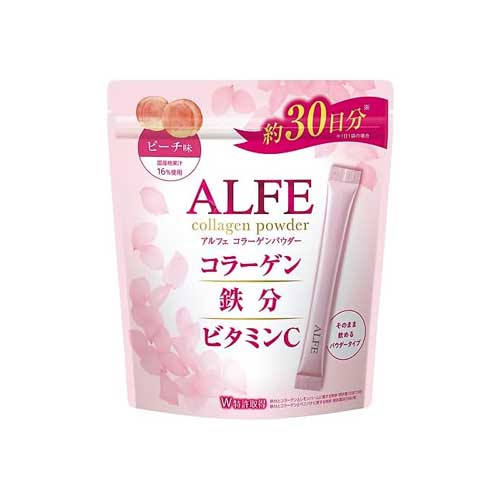 다이쇼 제약 ALFE 알페 콜라겐 파우더 복숭아맛 30포 